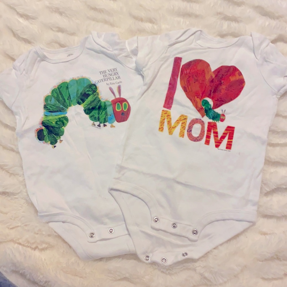 Pair of Eric Carle onesies